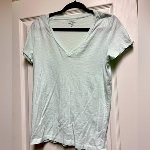 J Crew Mint V Neck Shirt